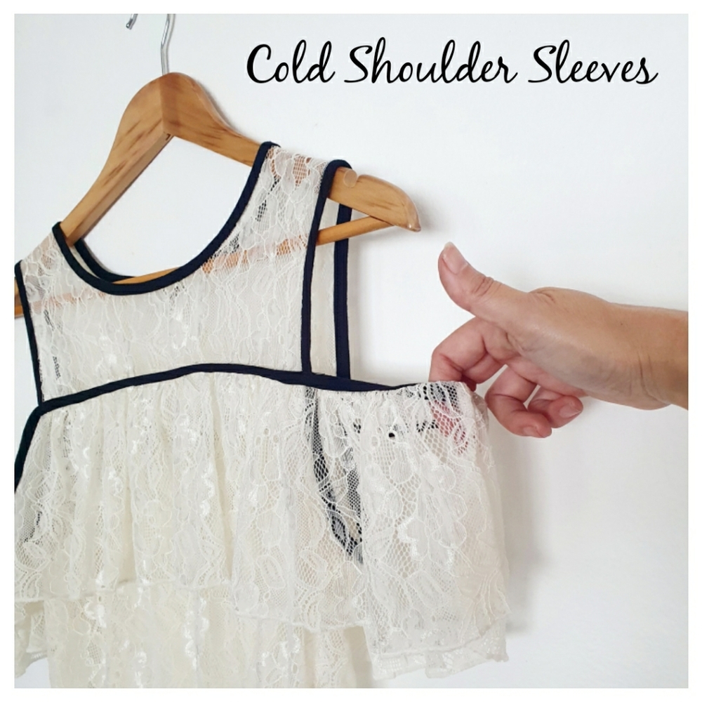 Eddie & Maddie Ivory Lace Ruffle Tank Top | NWOT - Picture 14 of 16